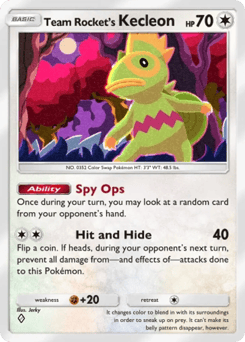 Team Rocket's Kecleon from Team Rocket's Ambition — Pokémon card with team rocket