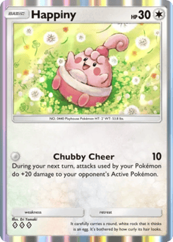 Happiny from Team Rocket's Ambition — Pokémon card with happiny