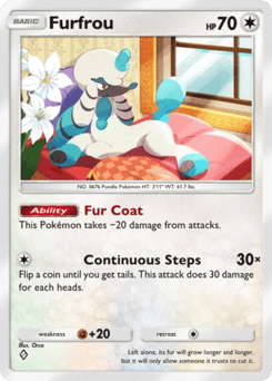 Furfrou from Team Rocket's Ambition — Pokémon card with fur