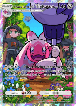 Team Rocket's Tinkaton from Team Rocket's Ambition — Pokémon card with tinkaton