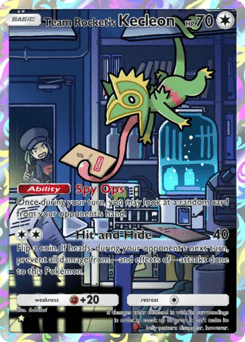 Team Rocket's Kecleon from Team Rocket's Ambition — Pokémon card with kecleon