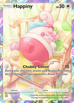 Happiny from Team Rocket's Ambition — Pokémon card with happiny
