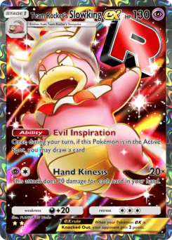 Team Rocket's Slowking ex from Team Rocket's Ambition — Pokémon card with shell