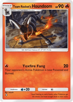 Team Rocket's Houndoom from Team Rocket's Ambition — Pokémon card with fang
