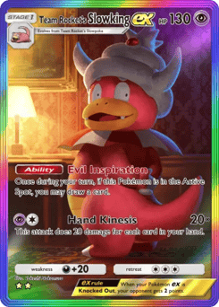 Team Rocket's Slowking ex from Team Rocket's Ambition — Pokémon card with shell