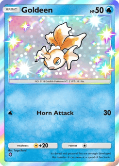 Goldeen from Team Rocket's Ambition — Pokémon card with fin
