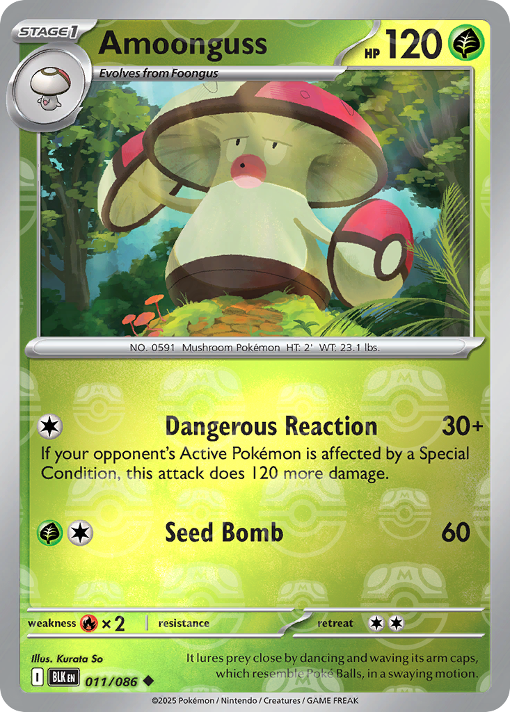 Amoonguss 011/086 Black Bolt Pokémon card