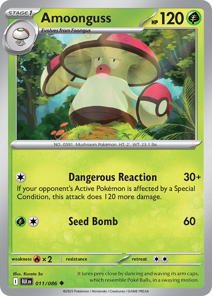 Amoonguss 011/086 Black Bolt Pokémon card