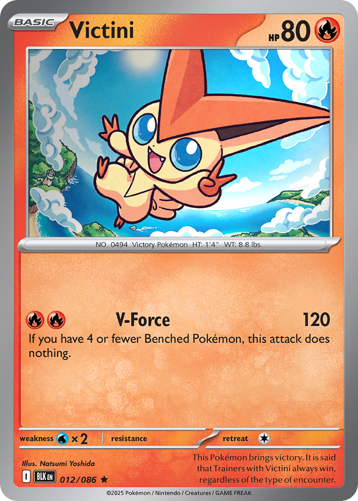 Victini 012/086 Black Bolt Pokémon card
