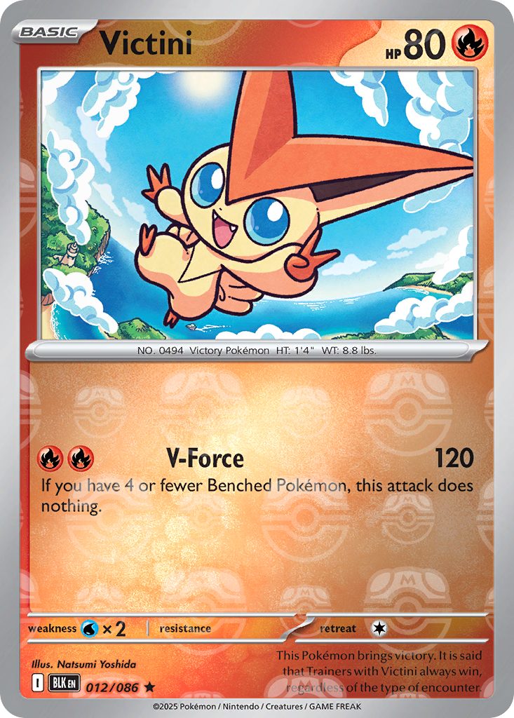 Victini 012/086 Black Bolt Pokémon card