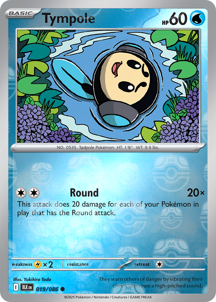 Tympole 019/086 Black Bolt Pokémon card