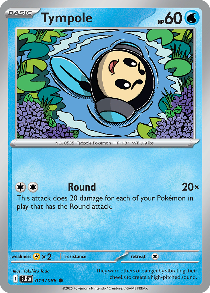 Tympole 019/086 Black Bolt Pokémon card