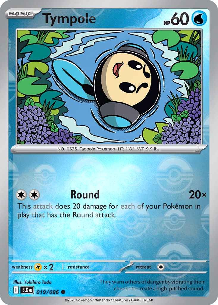 Tympole 019/086 Black Bolt Pokémon card
