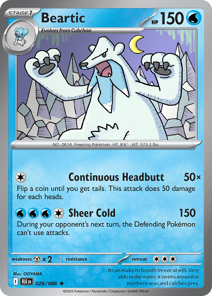 Beartic 026/086 Black Bolt Pokémon card