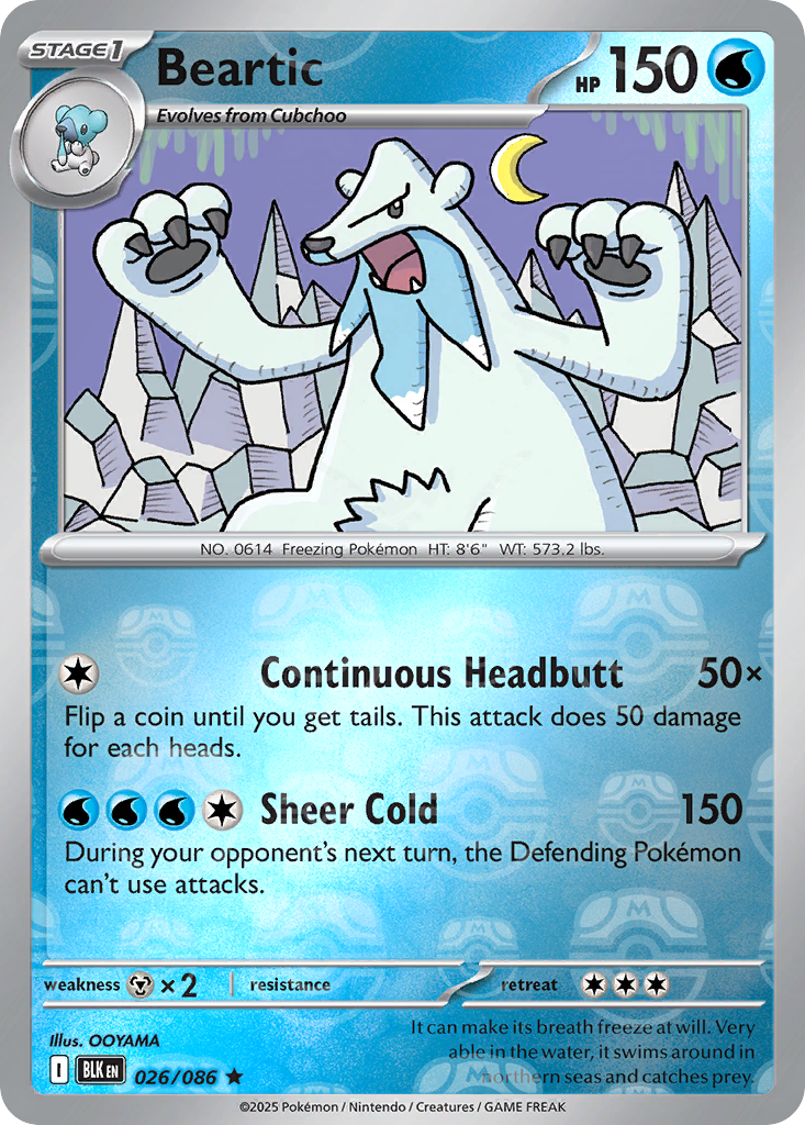 Beartic 026/086 Black Bolt Pokémon card