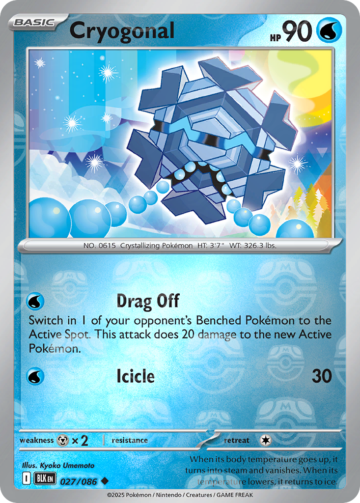 Cryogonal 027/086 Black Bolt Pokémon card