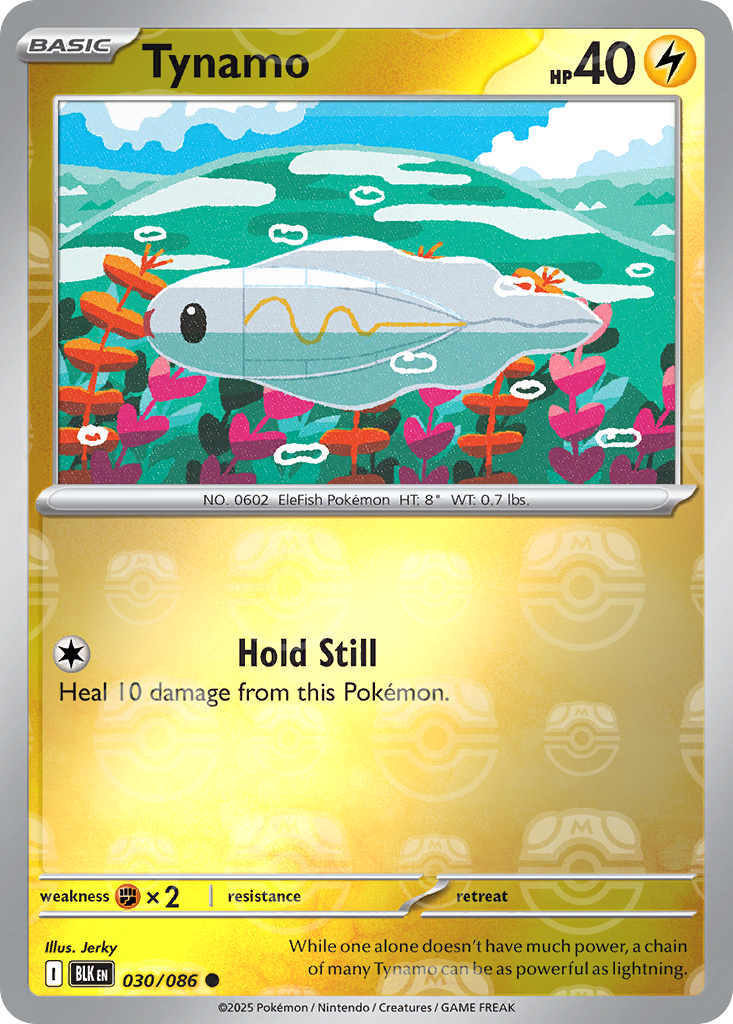 Tynamo 030/086 Black Bolt Pokémon card