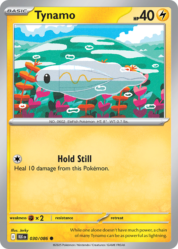 Tynamo 030/086 Black Bolt Pokémon card