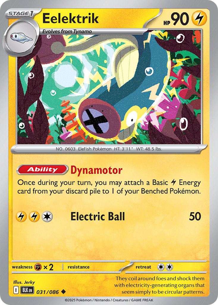 Eelektrik 031/086 Black Bolt Pokémon card