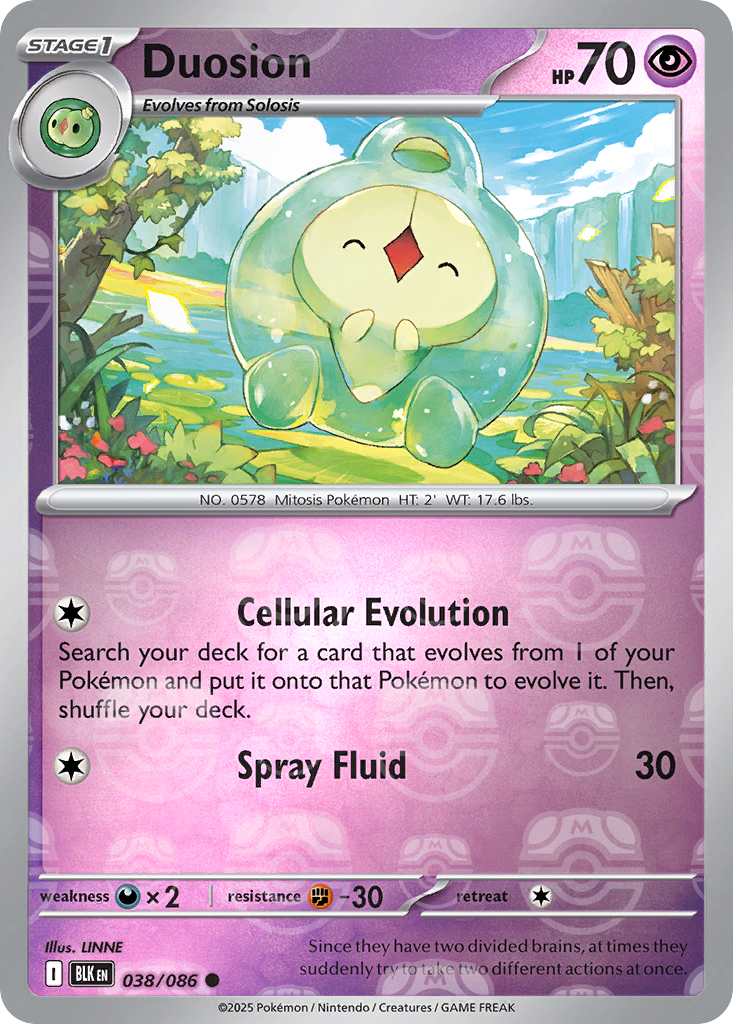 Duosion 038/086 Black Bolt Pokémon card