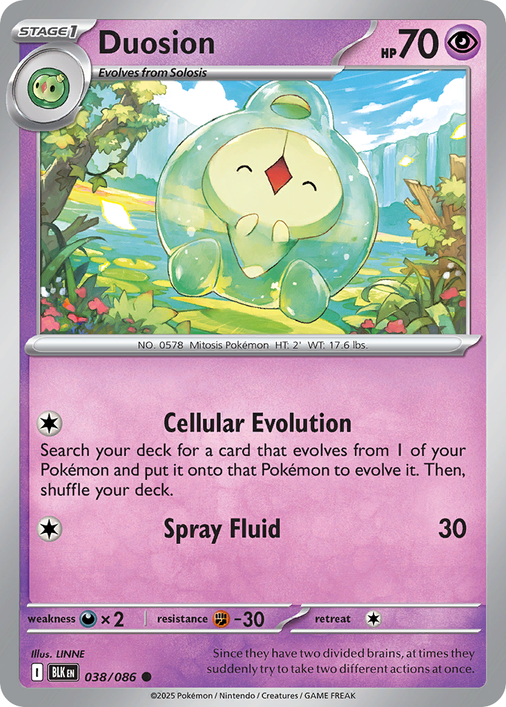 Duosion 038/086 Black Bolt Pokémon card