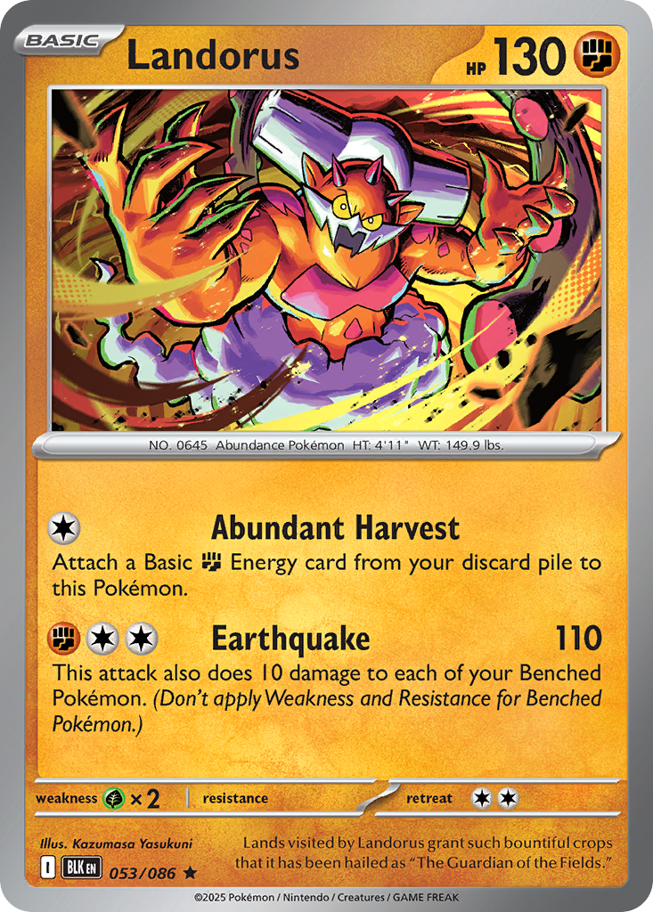 Landorus 053/086 Black Bolt Pokémon card