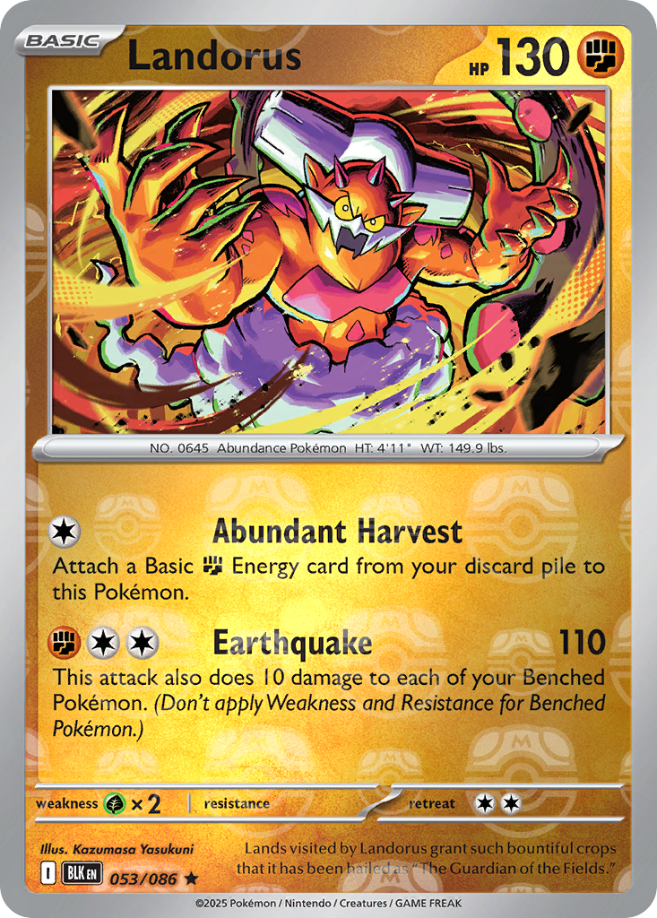 Landorus 053/086 Black Bolt Pokémon card