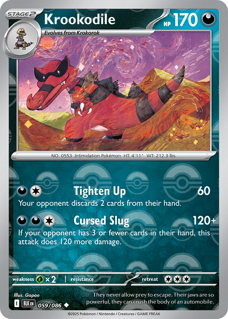 Krookodile 059/086 Black Bolt Pokémon card