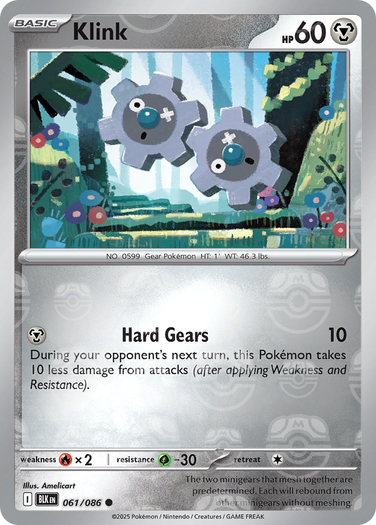Klink 061/086 Black Bolt Pokémon card