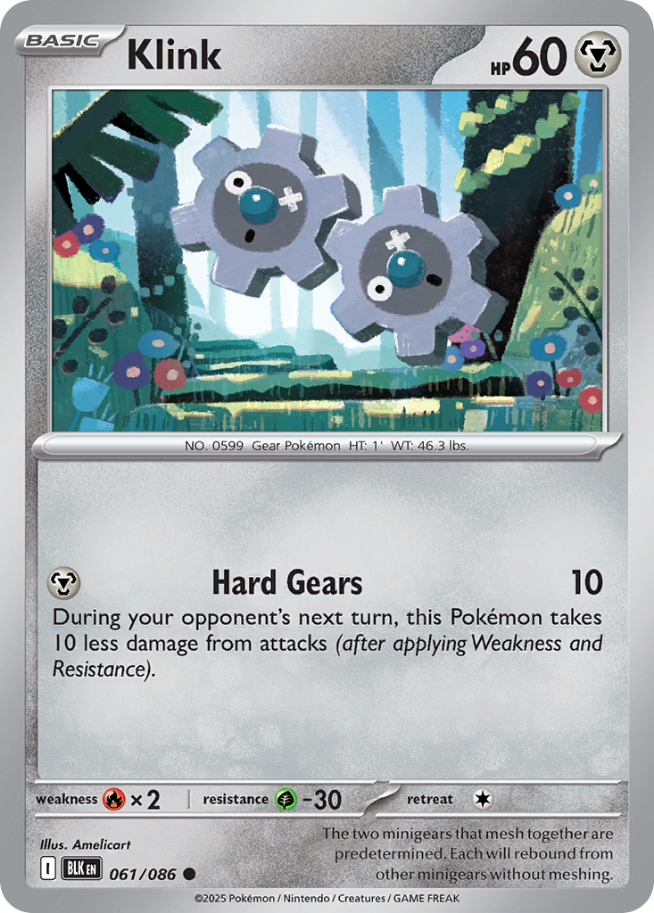 Klink 061/086 Black Bolt Pokémon card