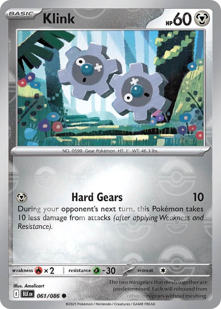 Klink 061/086 Black Bolt Pokémon card