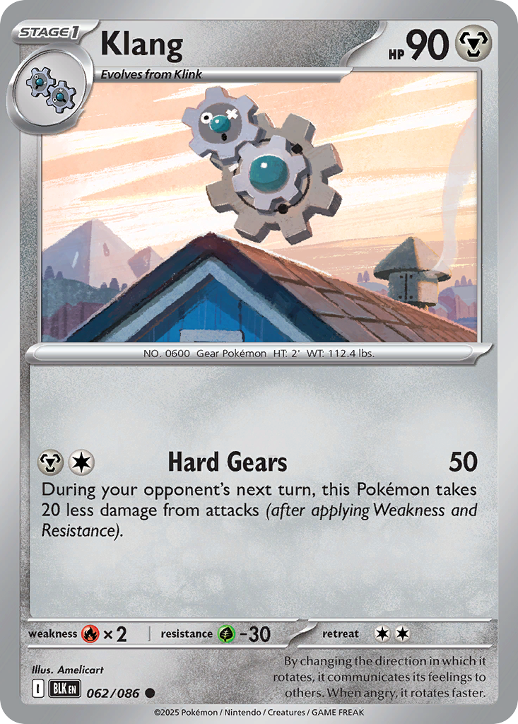 Klang 062/086 Black Bolt Pokémon card