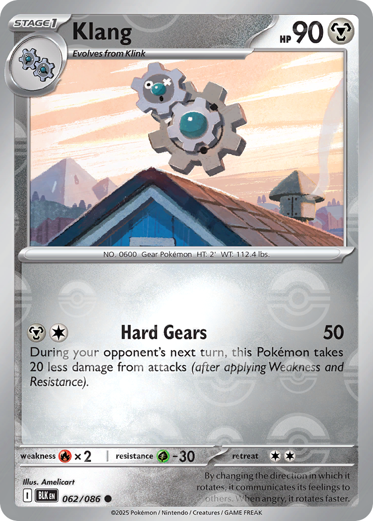Klang 062/086 Black Bolt Pokémon card