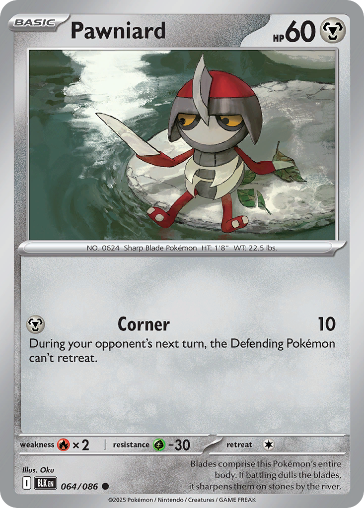 Pawniard 064/086 Black Bolt Pokémon card