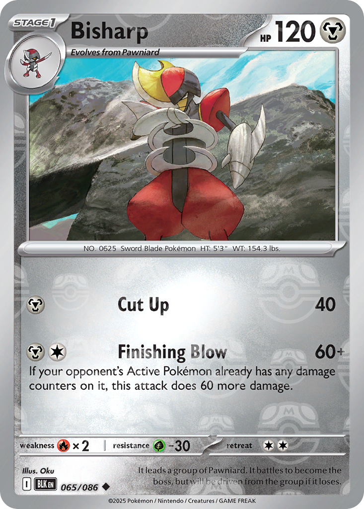 Bisharp 065/086 Black Bolt Pokémon card