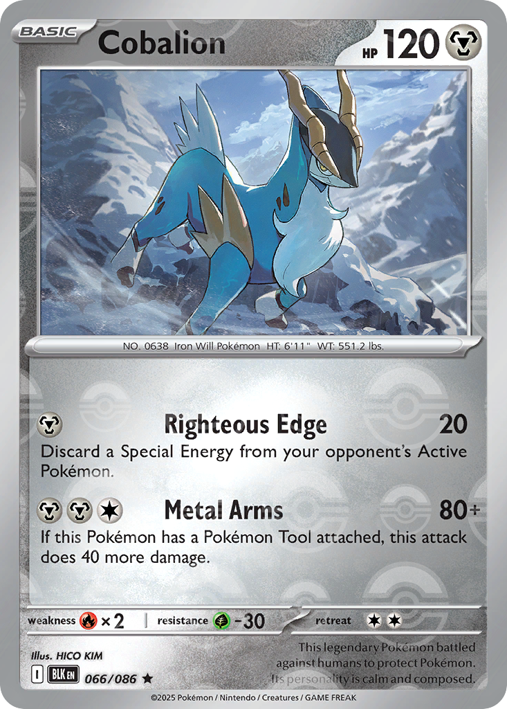 Cobalion 066/086 Black Bolt Pokémon card