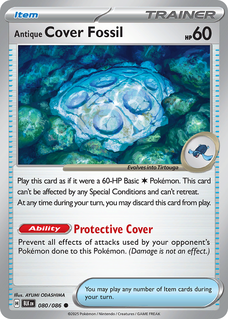 Antique Cover Fossil 080/086 Black Bolt Pokémon card