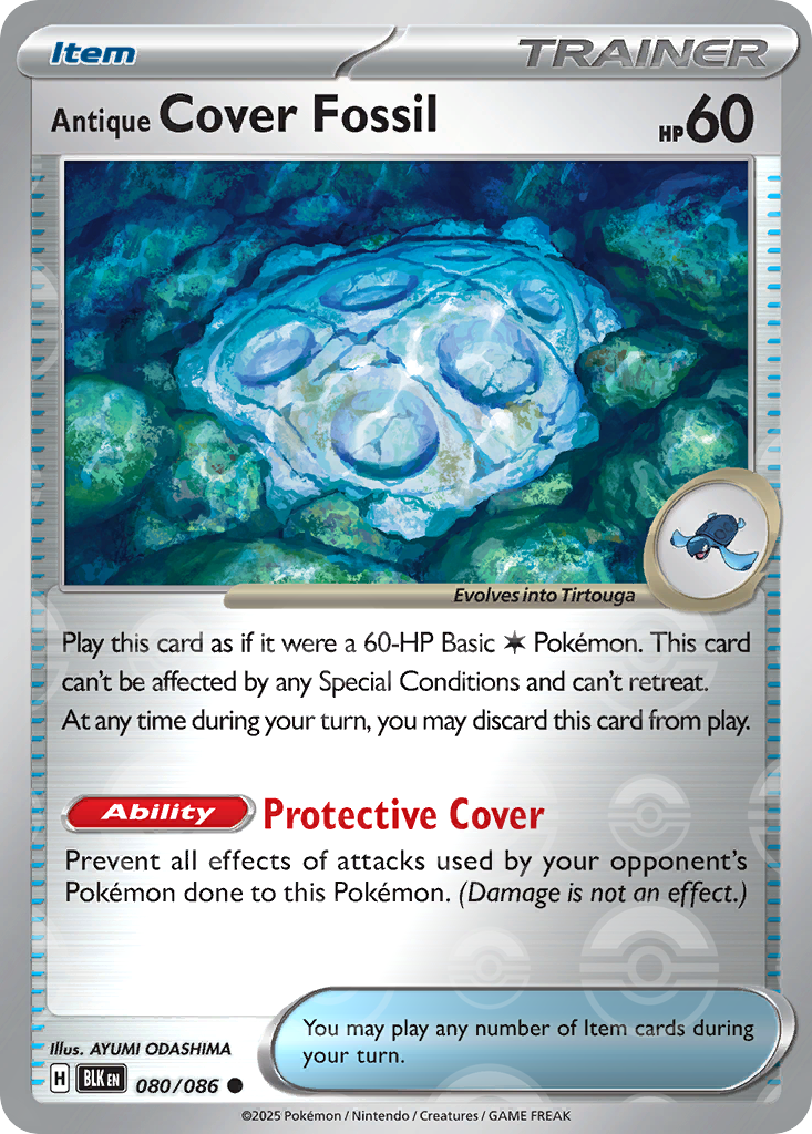 Antique Cover Fossil 080/086 Black Bolt Pokémon card
