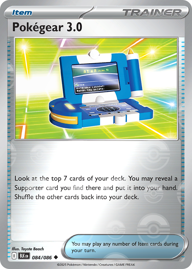 Pokégear 3.0 084/086 Black Bolt Pokémon card
